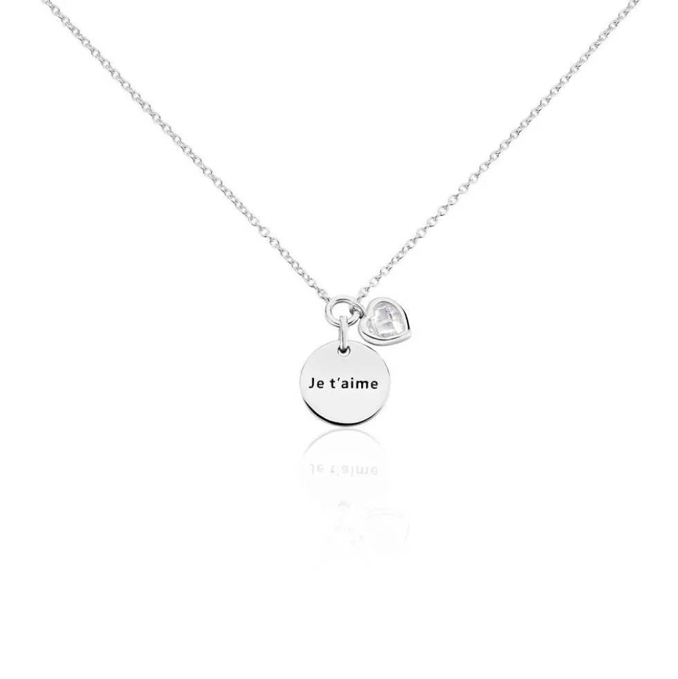 Collier Nikoline Argent Blanc Oxyde De Zirconium
