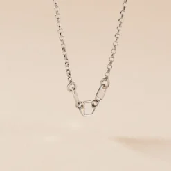 Collier Nissa Argent Blanc