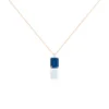 Collier Noee Or Rose Topaze Et Oxyde De Zirconium