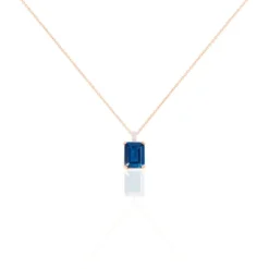 Collier Noee Or Rose Topaze Et Oxyde De Zirconium