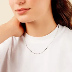 Collier Norene Argent Blanc
