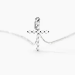 Collier Norine Argent Blanc Oxyde De Zirconium
