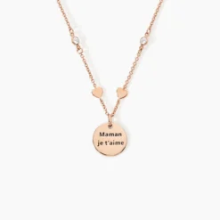 Collier Nueva Argent Rose Oxyde De Zirconium