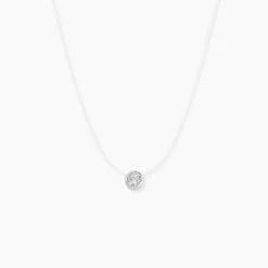 Collier Nylon Argent Blanc Oxyde