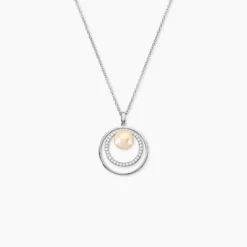 Collier Oksana Argent Blanc Perle De Culture