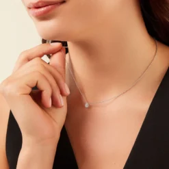 Collier Oliviane Argent Blanc Oxyde De Zirconium