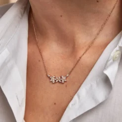 Collier Oralie Argent Rose Oxyde De Zirconium