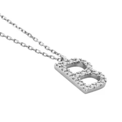 Collier Oran Or Blanc Diamant
