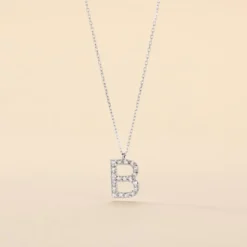 Collier Oran Or Blanc Diamant