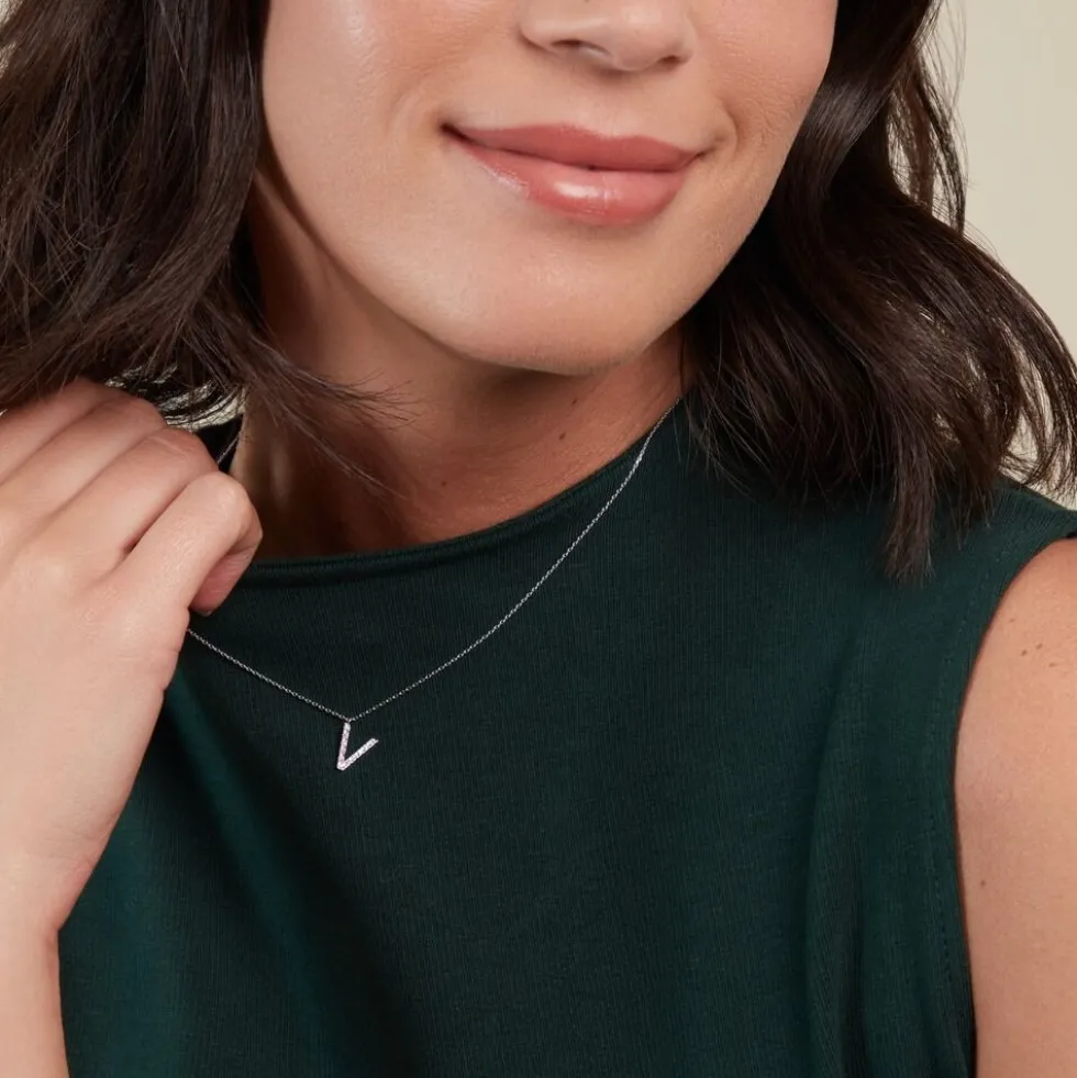 Collier Oran Or Blanc Diamant