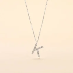 Collier Oran Or Blanc Diamant