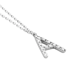 Collier Oran Or Blanc Diamant