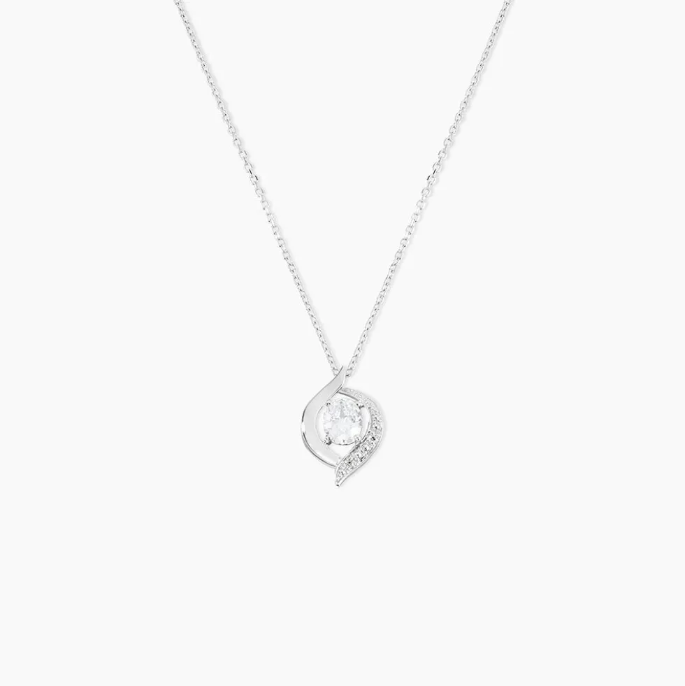 Collier Or Blanc Lydia Oxydes De Zirconium