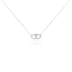 Collier Or Blanc Raoula Oxydes De Zirconium