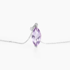 Collier Or Blanc Raquel Améthyste