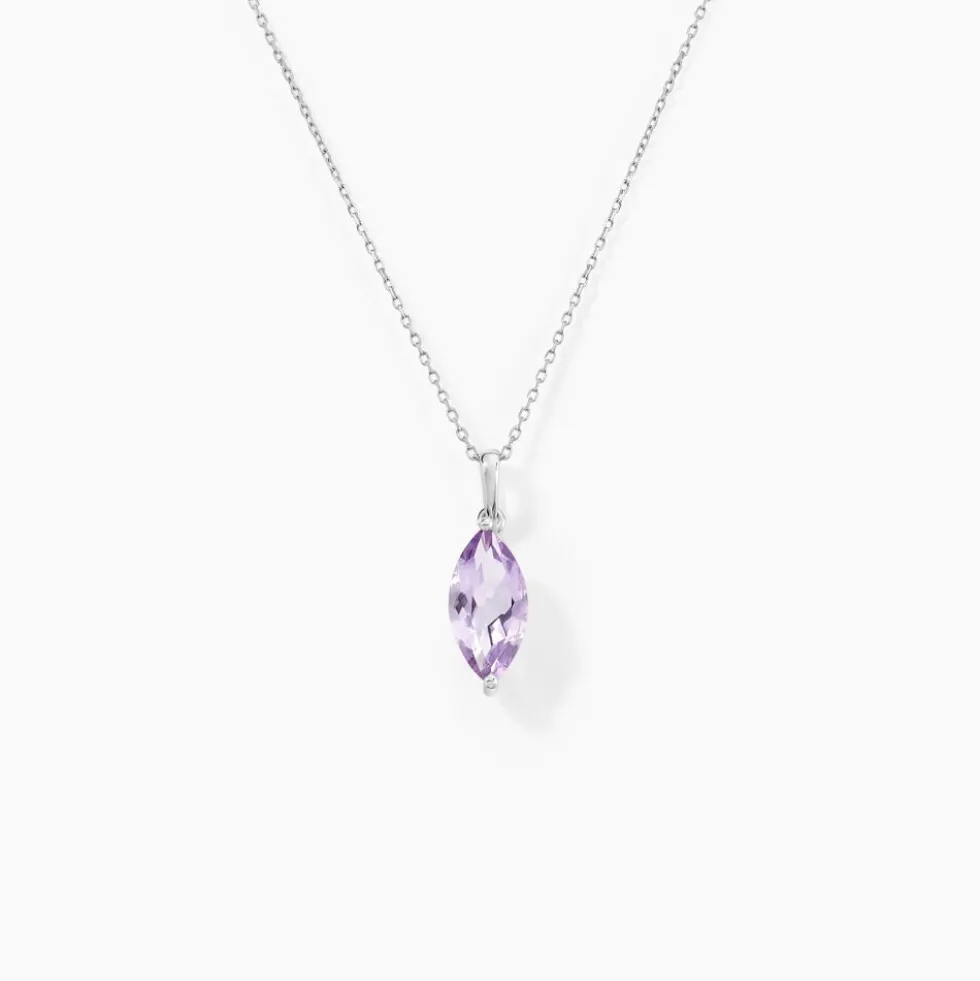 Collier Or Blanc Raquel Améthyste
