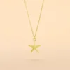 Collier Or Jaune Aenor Motif Etoile De Mer