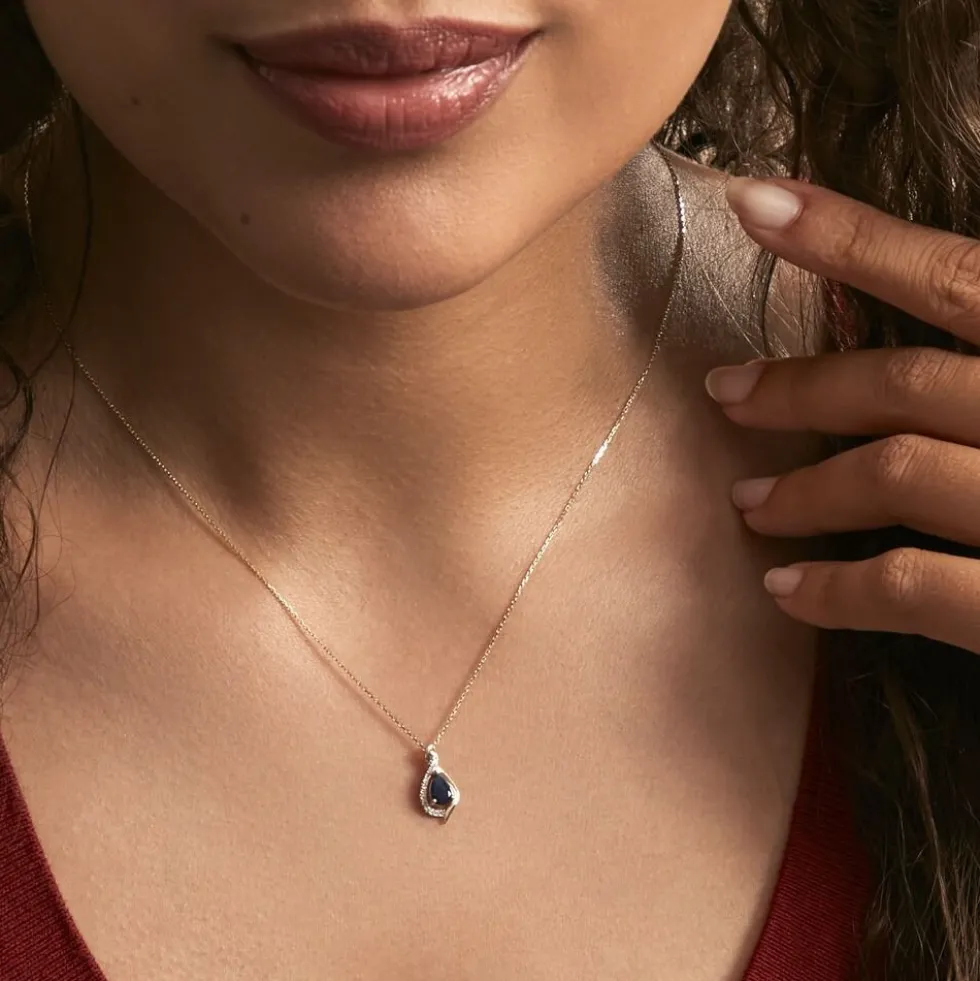 Collier Or Jaune Angelika Saphir