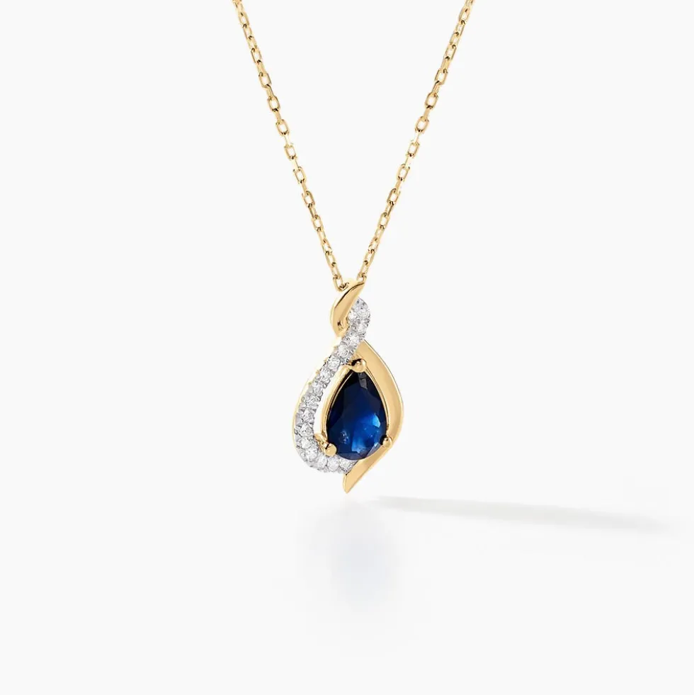 Collier Or Jaune Angelika Saphir