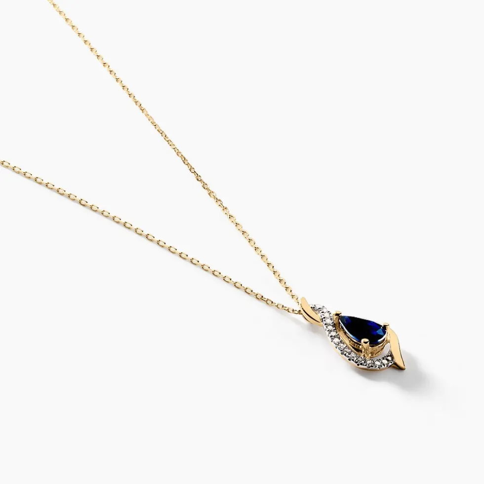 Collier Or Jaune Angelika Saphir