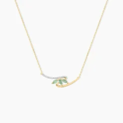 Collier Or Jaune Caetlin Emeraude Diamants