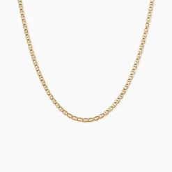Collier Or Jaune Capucin Maille Marine