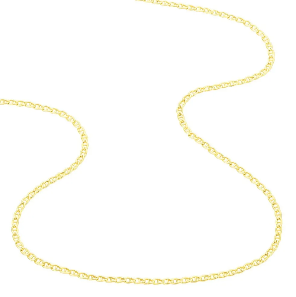 Collier Or Jaune Capucin Maille Marine