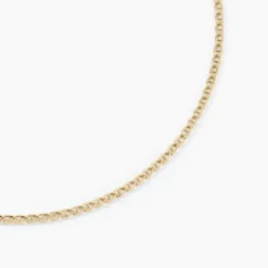 Collier Or Jaune Capucin Maille Marine