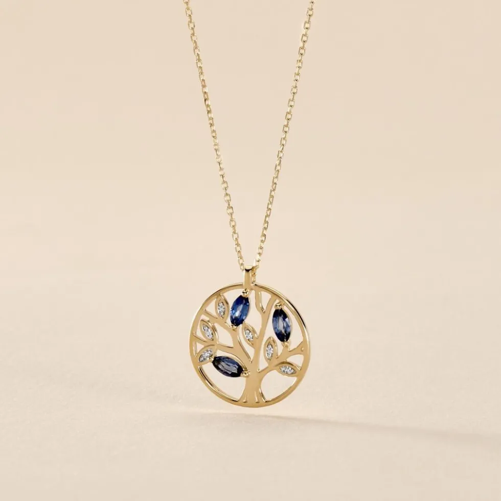 Collier Or Jaune Elsebein Saphirs