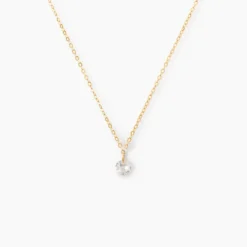 Collier Or Jaune Emilee Oxyde De Zirconium