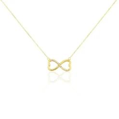 Collier Or Jaune Ilyas Oxyde De Zirconium