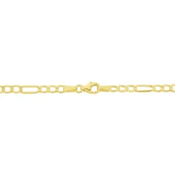 Collier Or Jaune Maille Alternée 1/3