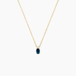 Collier Or Jaune Maurin Topaze Et Oxydes De Zirconium
