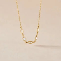 Collier Or Jaune Mercy Oxyde De Zirconium