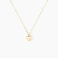 Collier Or Jaune Saponaire Oxydes De Zirconium