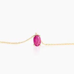 Collier Ovale Or Jaune Rubis