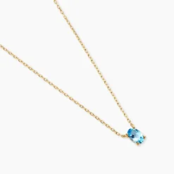 Collier Ovale Or Jaune Topaze