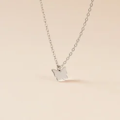 Collier Papilio Argent Blanc