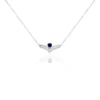 Collier Pasqualina Or Blanc Saphir Et Diamant