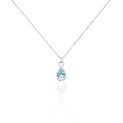 Collier Passion Or Blanc Topaze Et Oxyde De Zirconium