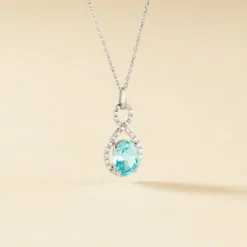 Collier Passion Or Blanc Topaze Et Oxyde De Zirconium
