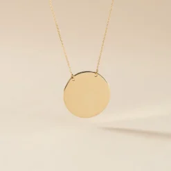 Collier Pastille Gravable Or Jaune