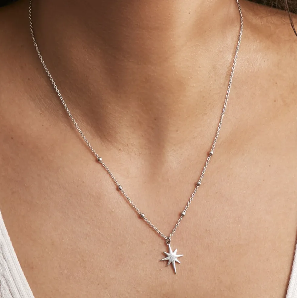 Collier Pearce Argent Blanc