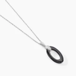 Collier Peer Argent Blanc Oxyde De Zirconium
