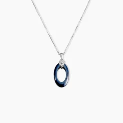 Collier Peer Argent Blanc Oxyde De Zirconium