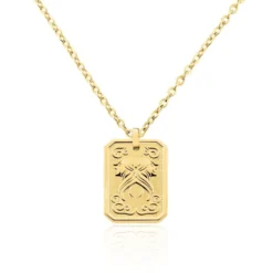 Collier Phebus Him Acier Jaune