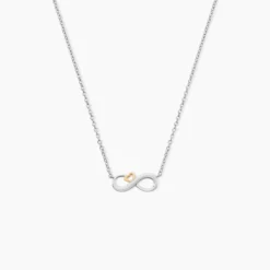 Collier Phedra Or Jaune Argent Blanc