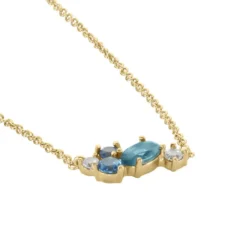 Collier Plaqué Or Era Pierre De Synthèse
