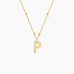Collier Plaqué Or Jaune Lettra