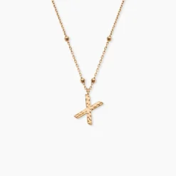 Collier Plaqué Or Jaune Lettra